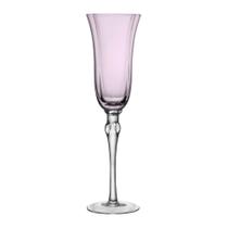 Taça para Champanhe Lily 200ml Vidro Rosa e Cinza Wolff