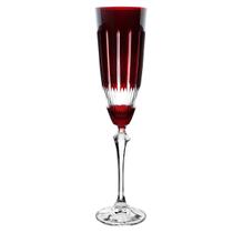 Taça Para Champanhe Vermelha 200Ml Elizabeth Lapidada Crystal Bohemia Taça Para Champanhe Vermelha 200Ml Elizabeth Lapidada Crystal Bohemia