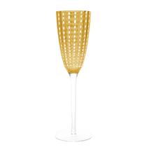 Taça para Espumante Champanhe de Vidro Orquídea Âmbar 200ml Wolff