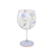 Taça para Gin Cristal Pintada à Mão Mavie Azul - Charm Decor