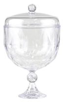 Taça Para Pavê Sobremesa Acrílico 1250ml Com Tampa Bluestar (Diamante)