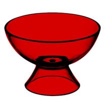 Taça para sobremesa Acrílico Vermelha 430ml Kos 10x14cm