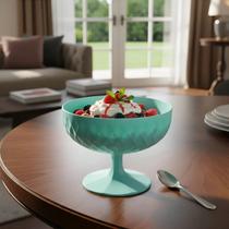 Taça para Sobremesa de Plástico 1,9 Litros Glamour Armazenar e Servir Mousse Gelatina Plasútil