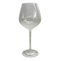 Taça para Vinho Acrílico Bolhas Degradê Transparente 680ml
