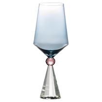 Taça Para Vinho Agua Em Vidro Azul 550Ml