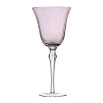 Taça para Vinho Lily 250ml Vidro Rosa e Cinza Wolff