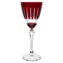Taça para vinho tinto Elizabeth lapidada em cristal ecológico 250ml A22cm cor vermelha - Bohemia