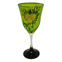 Taça Personalizada Cigana Esmeralda Verde Lírio Rosa Luxo 365ml Vidro