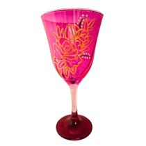 Taça Personalizada Cigana Rosa Lírio Luxo 365ml Vidro