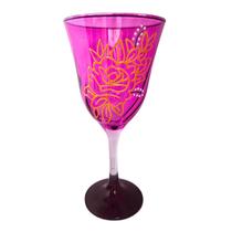 Taça Personalizada Cigana Rosa Roxa Lírio Luxo 365ml Vidro