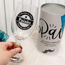 Taça Personalizada Paizão + Tubo Lata Presente Pai Taça Personalizada Paizão + Tubo Lata Presente Pai