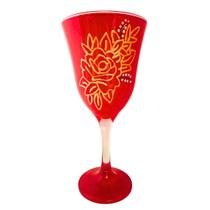 Taça Personalizada Pomba Gira Lírio Rosa Vermelha Luxo 365ml Vidro