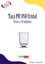 Taça PIC 050 cristal s/tampa 50 ml c/10 unid. - Plastilânia - brigadeiro de colher, verrine (5025)