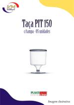 Taça PIT 150 c/tampa c/05 unidades - Plastilânia - eventos, festas, comemorações, sobremesas (4603