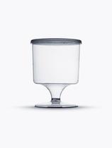 Taça Pit 150 para Mousse Com Tampa 150ml Cristal - 05 unid Taça Pit 150 para Mousse Com Tampa 150ml Cristal - 05 unid