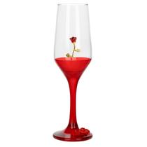 Taça Pomba Gira Rosa Caule Vermelha Haste Vermelha Cham186Ml