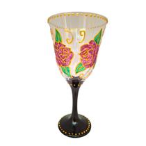 Taça Pomba Gira Transparente Rosa Roxa e Preto Lírio 365ml Vidro