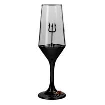 Taça Pomba Gira Tridente Rosa Negra Champagne Vidro 186Ml Taça Pomba Gira Tridente Rosa Negra Champagne Vidro 186Ml