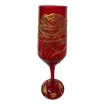 Taça Pomba Gira Vermelha Rosa Dourada Buffet Cristal 180ml - Meta Atacado Taça Pomba Gira Vermelha Rosa Dourada Buffet Cristal 180ml - Meta Atacado