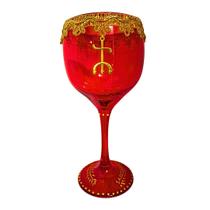 Taça Pomba Gira Vermelha Super Luxo Royal 365ml Vidro