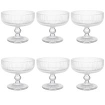 Taca Rayê Sobremesa Transp 320 ml Kit 6 Peças Estilo Luxo, Mesa posta, Bailes, formaturas, jantares