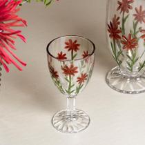 Taça Red Flower 320ml Vidro Taça Red Flower 320ml Vidro