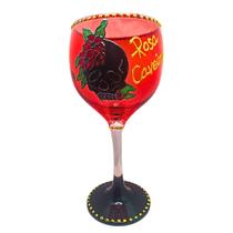 Taça Rosa Caveira Pomba Gira Luxo Royal 365ml Vidro