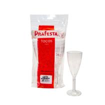 Taça Salut Descartável 150ml Transparente 60 Un. (PraFesta) Taça P/ Champanhe, Vinho, Drinks e Doces