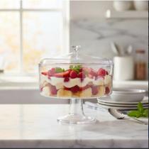 Taça Sobremesa Acrílico Redonda c/ Tampa 2,2 L Confeitaria Taça Sobremesa Acrílico Redonda c/ Tampa 2,2 L Confeitaria