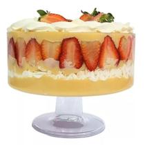 Taça Sobremesa Acrílico Redonda com Tampa de Acetato 2,2L LSC Toys