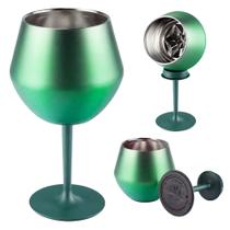 Taça Térmica 2 em 1 Copo Com Haste Removível 414ml Verde Domni Taça Térmica 2 em 1 Copo Com Haste Removível 414ml Verde Domni