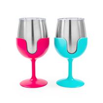 Taça Térmica para Vinho Camco 8 oz, Kit com 2, Aço Inoxidável Isolado