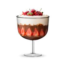 Taça Tropical Acrílico Transparente 1,3 Litros Média 18x15,5