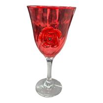 Taça Vermelha Pomba Gira Lirio Rosa Super luxo 330 ml -Vidro - META ATACADO