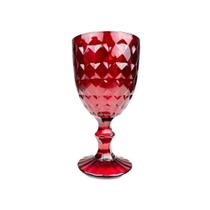 Taça Vidro Água Roman Vermelho 345ml