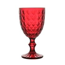 Taça Vidro Água Vidro Roman Vermelho 345 ml Wolff