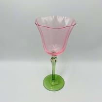 Taça Vidro Candy Vibrante Rosa e Verde 450ml 23x11cm Taça Vidro Candy Vibrante Rosa e Verde 450ml 23x11cm
