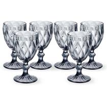 Taça Vidro Diamante 340ml Copo Água Suco Quality Home Taça Vidro Diamante 340ml Copo Água Suco Quality Home