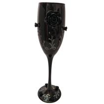 Taça Vidro Preta Pomba Gira Rosas 196 ml