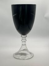 TACA VIDRO PRETO PE TRANSP- 480ml