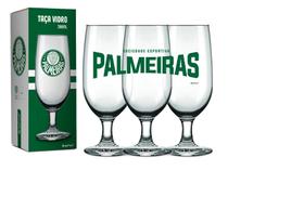 Taça vidro times 300ml - palmeiras