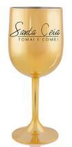 Taca vinho 290 ml fec dourado gospel sta ceia durável - Bezavel