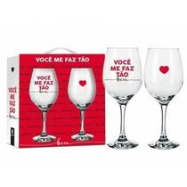 Taça Vinho 385ml c/2un - Voce Me Faz Tão Bem