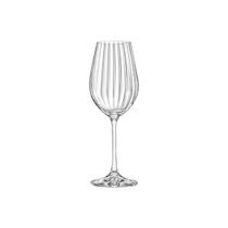 Taça Vinho 450 ml Cristal Transparente Textura Linear Linha Dream Haus Concept