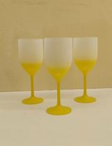 taça vinho acrílico , 4 un. degradê amarelo taça vinho acrílico , 4 un. degradê amarelo