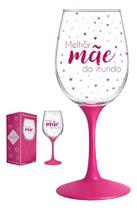 Taça Vinho Água Presente Dia Das Mães 450 Ml Melhor Mãe