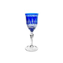 Taça vinho branco em cristal Strauss Overlay 237.068 310ml azul escuro