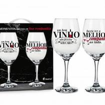 Taca vinho c/ 2un - um bom vinho brasfoot Taca vinho c/ 2un - um bom vinho brasfoot