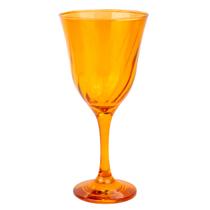 Taça Vinho Lirio Cor Laranja Super Luxo 330 ml - Vidro