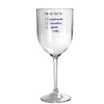 Taça Vinho Transparente - Você Me Completa - Krystalon